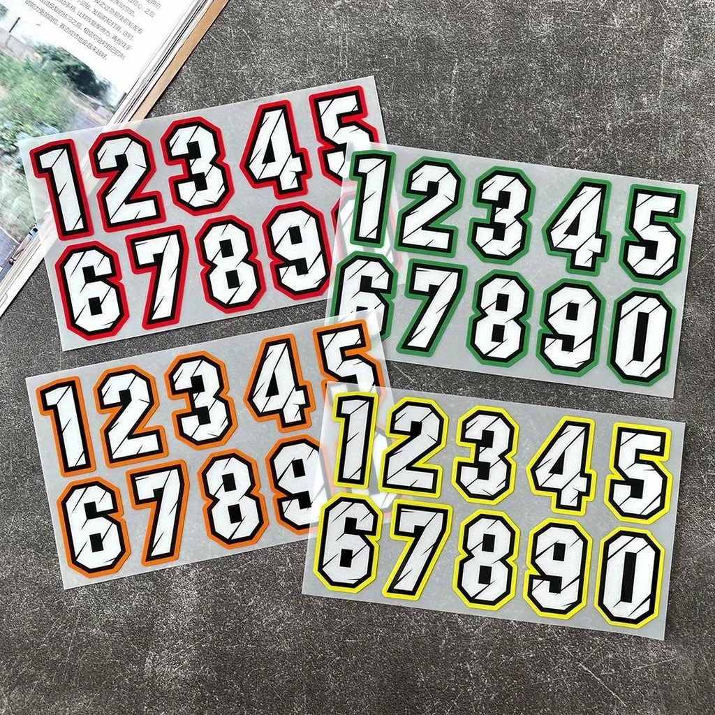 1 компл. набор графических наклеек с номером для мотоцикла, автомобиля, индивидуальное гоночное украшение, многоцветная наклейка с номером
1 компл. набор графических наклеек с номером для мотоцикла, автомобиля, индивидуальное гоночное украшение, многоцветная наклейка с номером