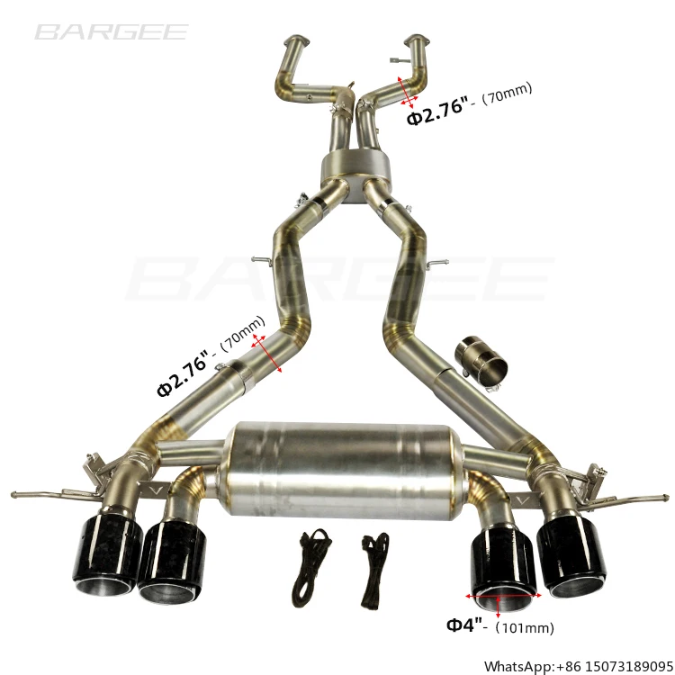 Bargee Valvetronic Titanium EXHAUST CATBACK for M3 M4 G80 M3 M4 G82 S58 3.0T 2021-UP Muffler Exhaust Pipes
Bargee Valvetronic Titanium EXHAUST CATBACK for M3 M4 G80 M3 M4 G82 S58 3.0T 2021-UP Muffler Exhaust Pipes