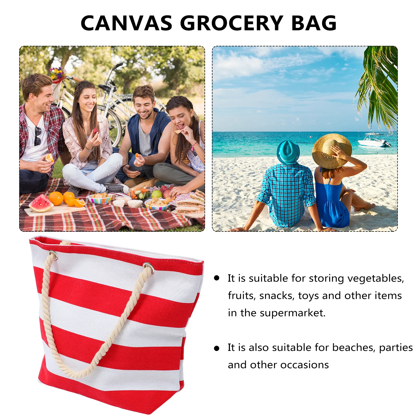 1Pcs Striped Canvas Tote Bag Large Capacity Rope Handle Eco-Friendly Grocery Shopping Pouch Household Carry Bag
1Pcs Striped Canvas Tote Bag Large Capacity Rope Handle Eco-Friendly Grocery Shopping Pouch Household Carry Bag