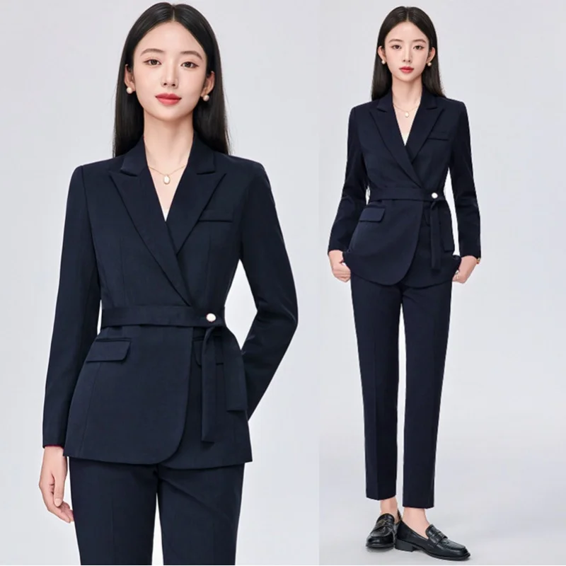 Autumn Navy Blue Professional Formal Wear Interview Elegant Suit High-End Workwear Waist-Cinching Apricot Manager Supervisor Set
Autumn Navy Blue Professional Formal Wear Interview Elegant Suit High-End Workwear Waist-Cinching Apricot Manager Supervisor Set