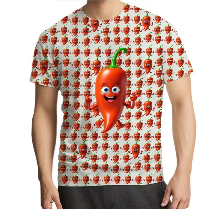 3d Vegetable Chili, Hip-Hop Print Animation Summer T-Shirt Fashion Street Men Loose Oversized Shirt Casual Shirt
3d Vegetable Chili, Hip-Hop Print Animation Summer T-Shirt Fashion Street Men Loose Oversized Shirt Casual Shirt
