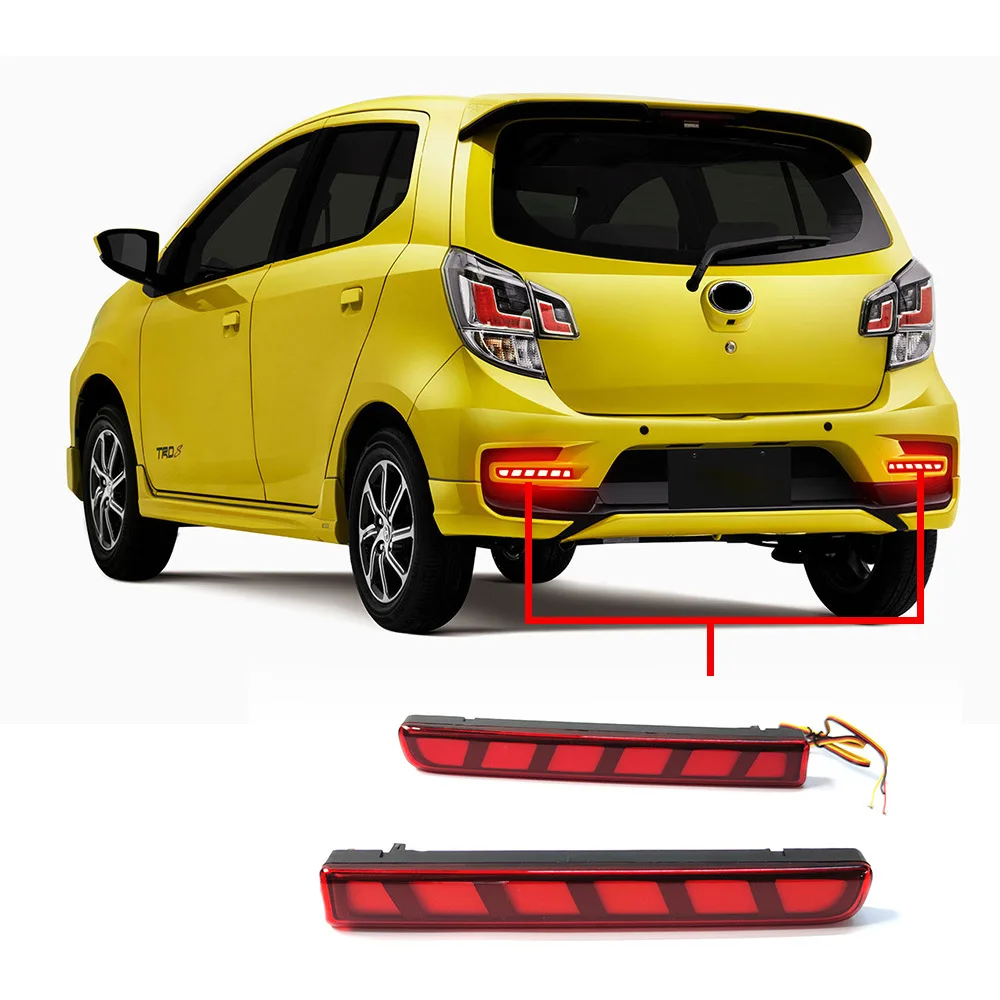 Для Toyota WIGO AGYA 2 шт. задний бампер автомобиля, задний окружающий отражатель, стоп-сигнал DRL 12 В, аксессуары для дневных фонарей 
Для Toyota WIGO AGYA 2 шт. задний бампер автомобиля, задний окружающий отражатель, стоп-сигнал DRL 12 В, аксессуары для дневных фонарей