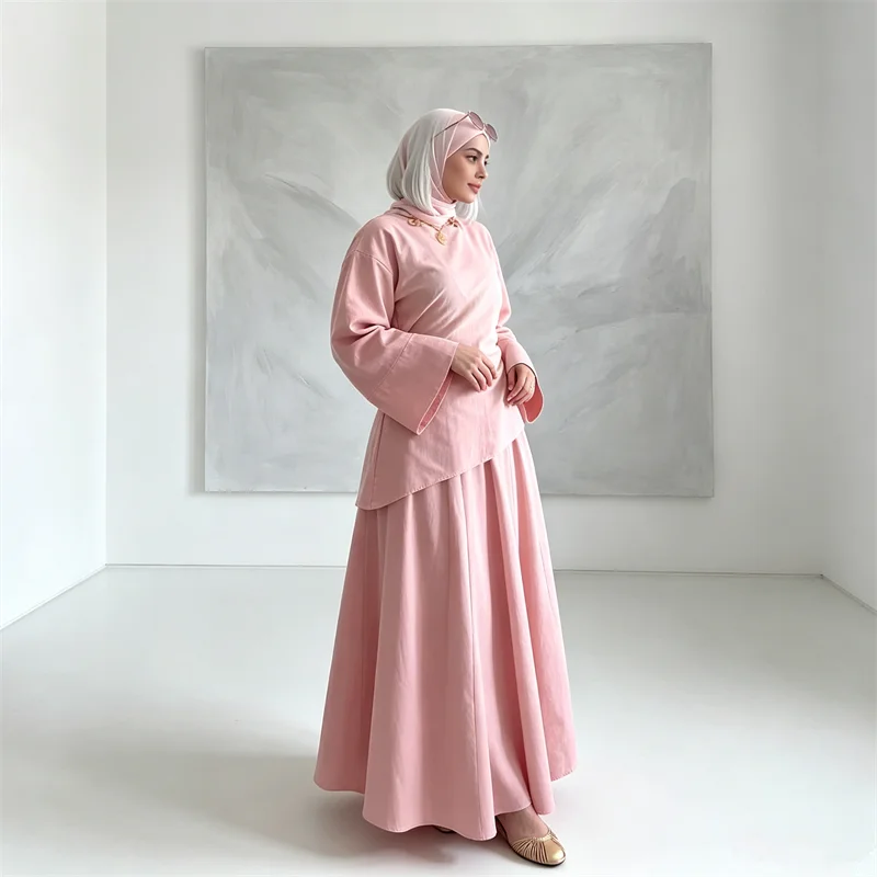Eid New Women Tops and Skirt Muslim Set Abaya Dress Dubai Kaftan Islam Clothing Turkey Caftan Femme Musulmane Ensembles Ramadan
Eid New Women Tops and Skirt Muslim Set Abaya Dress Dubai Kaftan Islam Clothing Turkey Caftan Femme Musulmane Ensembles Ramadan