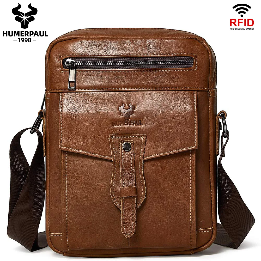 HUMERPAUL Casual Men Shoulder Bags Business Crossbody Bag High Quality Male Cow Leather Mini Large Capacity Outdoor Phone Pocket
HUMERPAUL Casual Men Shoulder Bags Business Crossbody Bag High Quality Male Cow Leather Mini Large Capacity Outdoor Phone Pocket