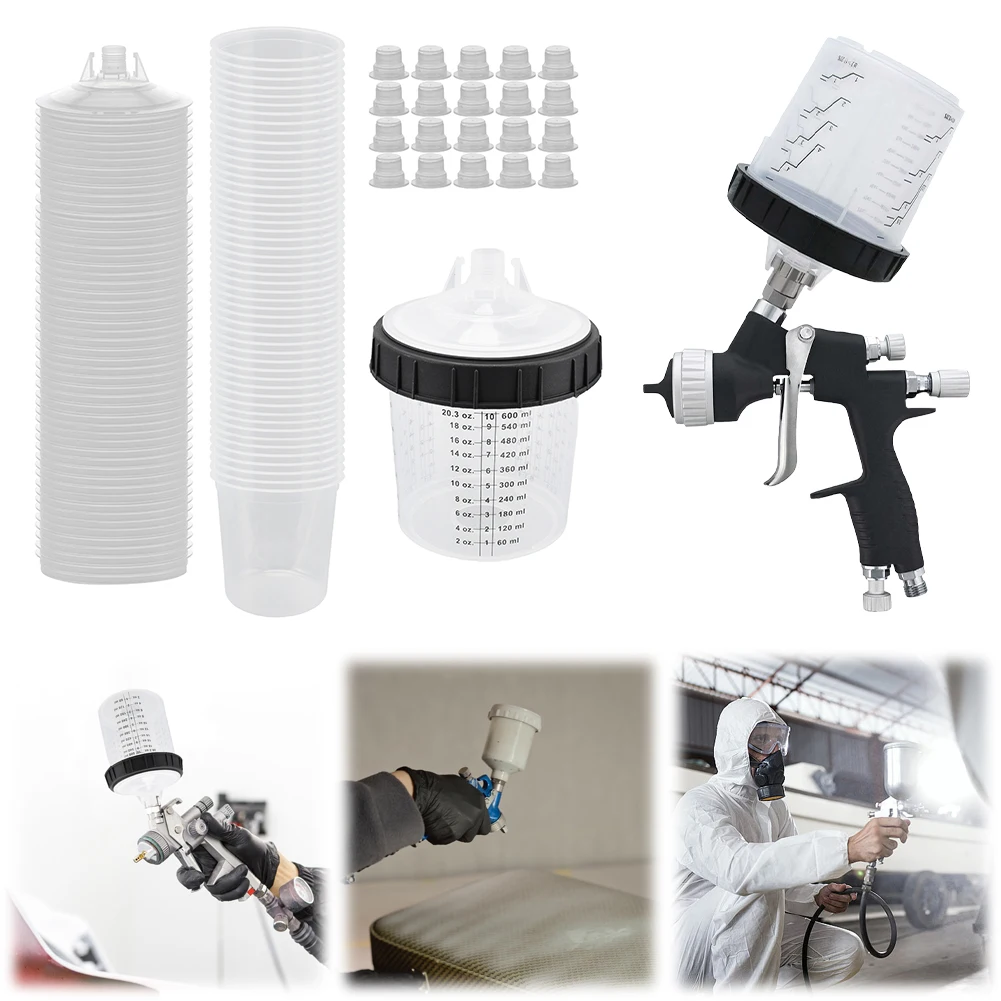 Paint Mixing Cup System 20 Ounce 600ml Kit Disposable Paint Spray Gun Cup Liners and Lid System Paint Sprayer Mixing Cup
Paint Mixing Cup System 20 Ounce 600ml Kit Disposable Paint Spray Gun Cup Liners and Lid System Paint Sprayer Mixing Cup