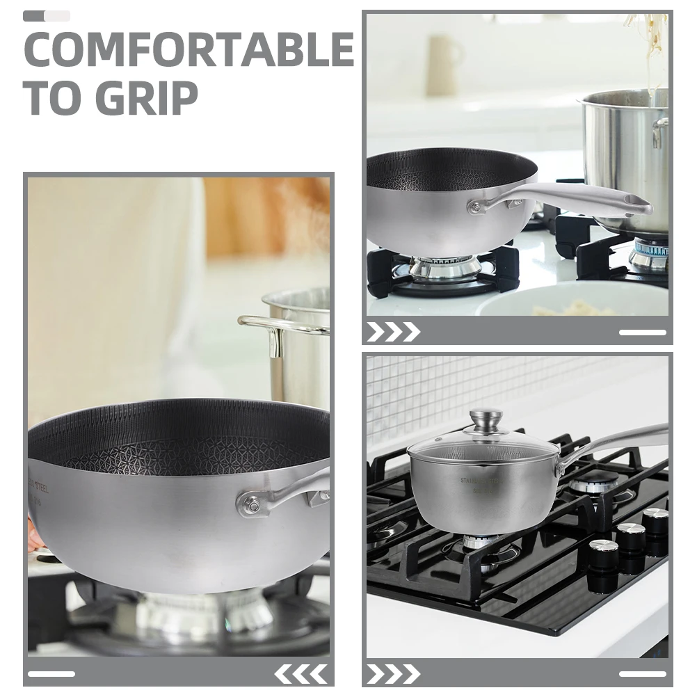 Honeycomb Stainless Steel Saucepan Non-Stick Cooking Pot Kitchen Frying Pan Lid Ergonomic Handle Metal Pan Honeycomb Saucepan
Honeycomb Stainless Steel Saucepan Non-Stick Cooking Pot Kitchen Frying Pan Lid Ergonomic Handle Metal Pan Honeycomb Saucepan
