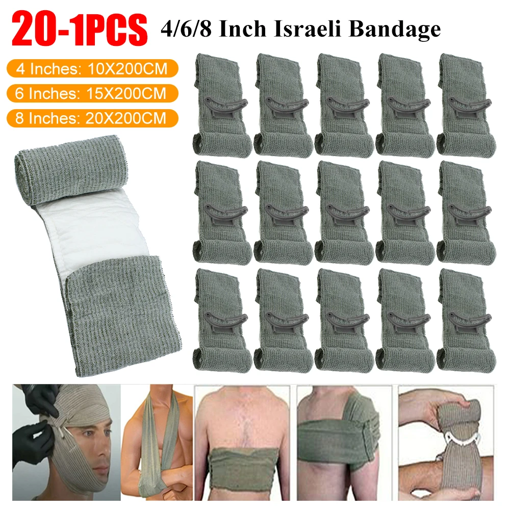 1-20PCS Israeli Bandage First Aid Trauma Hemostatic Bandage Kit Wound Traumatic Emergency Compression Bandages Medical Army Aid
1-20PCS Israeli Bandage First Aid Trauma Hemostatic Bandage Kit Wound Traumatic Emergency Compression Bandages Medical Army Aid