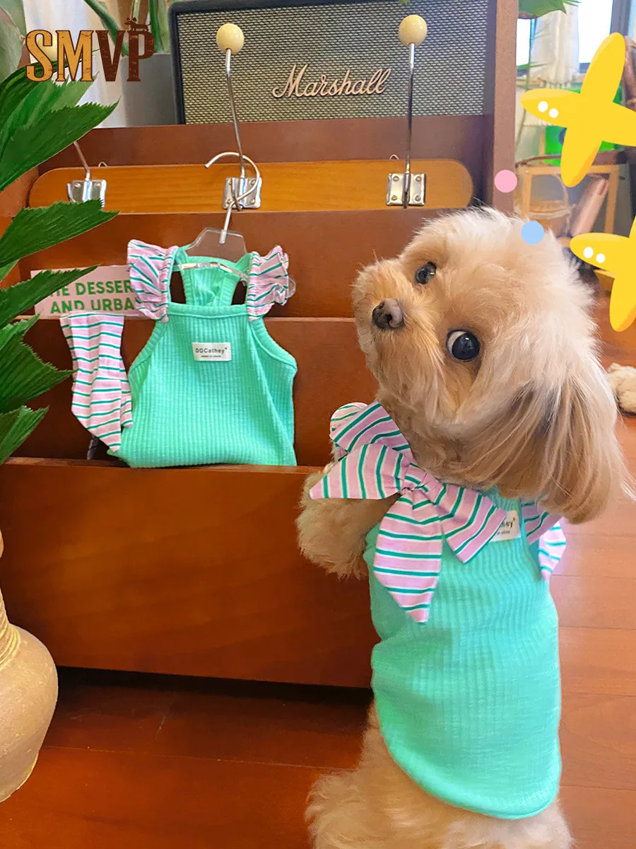 Spring Summer Color Dopamine Cute Bow Decorative Shoulder Strap Pet Kitten Small Medium Dog Suspender Dress Dogs Clothes
Spring Summer Color Dopamine Cute Bow Decorative Shoulder Strap Pet Kitten Small Medium Dog Suspender Dress Dogs Clothes