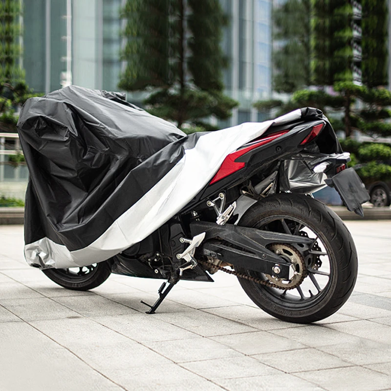 Чехол для мотоцикла, защита от дождя, защита от солнца, утолщенная ткань Оксфорд, солнцезащитный козырек, пылезащитный
Чехол для мотоцикла, защита от дождя, защита от солнца, утолщенная ткань Оксфорд, солнцезащитный козырек, пылезащитный