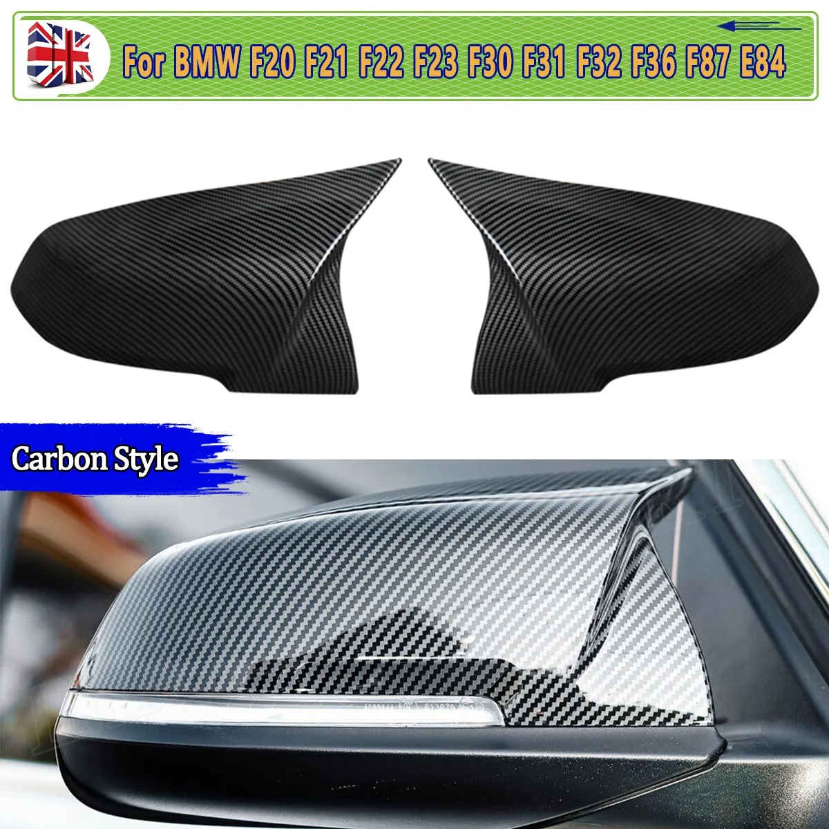 Carbon Look Wing Mirror Cover For BMW F21 F20 F30 F31 F32 2 3 4 Series 220i 320i 420i F36 X1 E84 F87 Rearview Mirror Covers Cap
Carbon Look Wing Mirror Cover For BMW F21 F20 F30 F31 F32 2 3 4 Series 220i 320i 420i F36 X1 E84 F87 Rearview Mirror Covers Cap