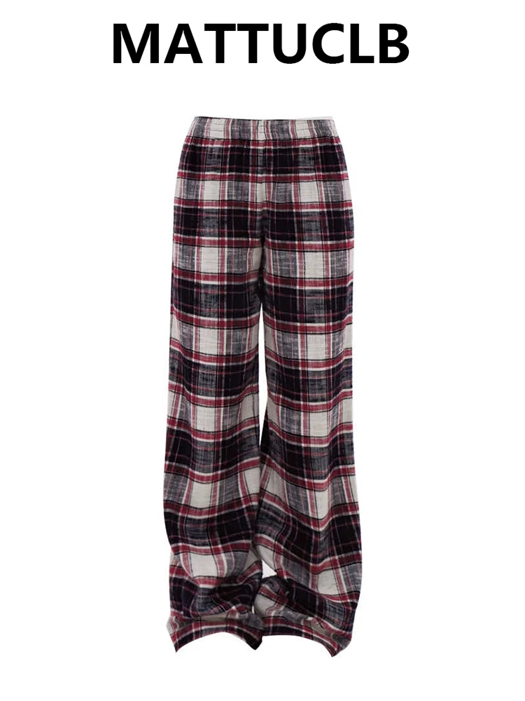 Women's Plaid Baggy Long Trousers Wide Leg Elastic Waist Harajuku Cotton Pants Loose Casual High Street Korean Fashion Tide New
Women's Plaid Baggy Long Trousers Wide Leg Elastic Waist Harajuku Cotton Pants Loose Casual High Street Korean Fashion Tide New