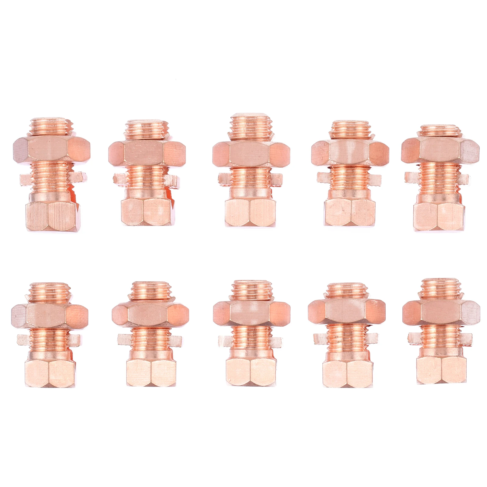 10pcs Split Bolt Copper Connector Grounding Wire Clamp Heavy Duty Corrosion Resistant 16 High Strength
10pcs Split Bolt Copper Connector Grounding Wire Clamp Heavy Duty Corrosion Resistant 16 High Strength