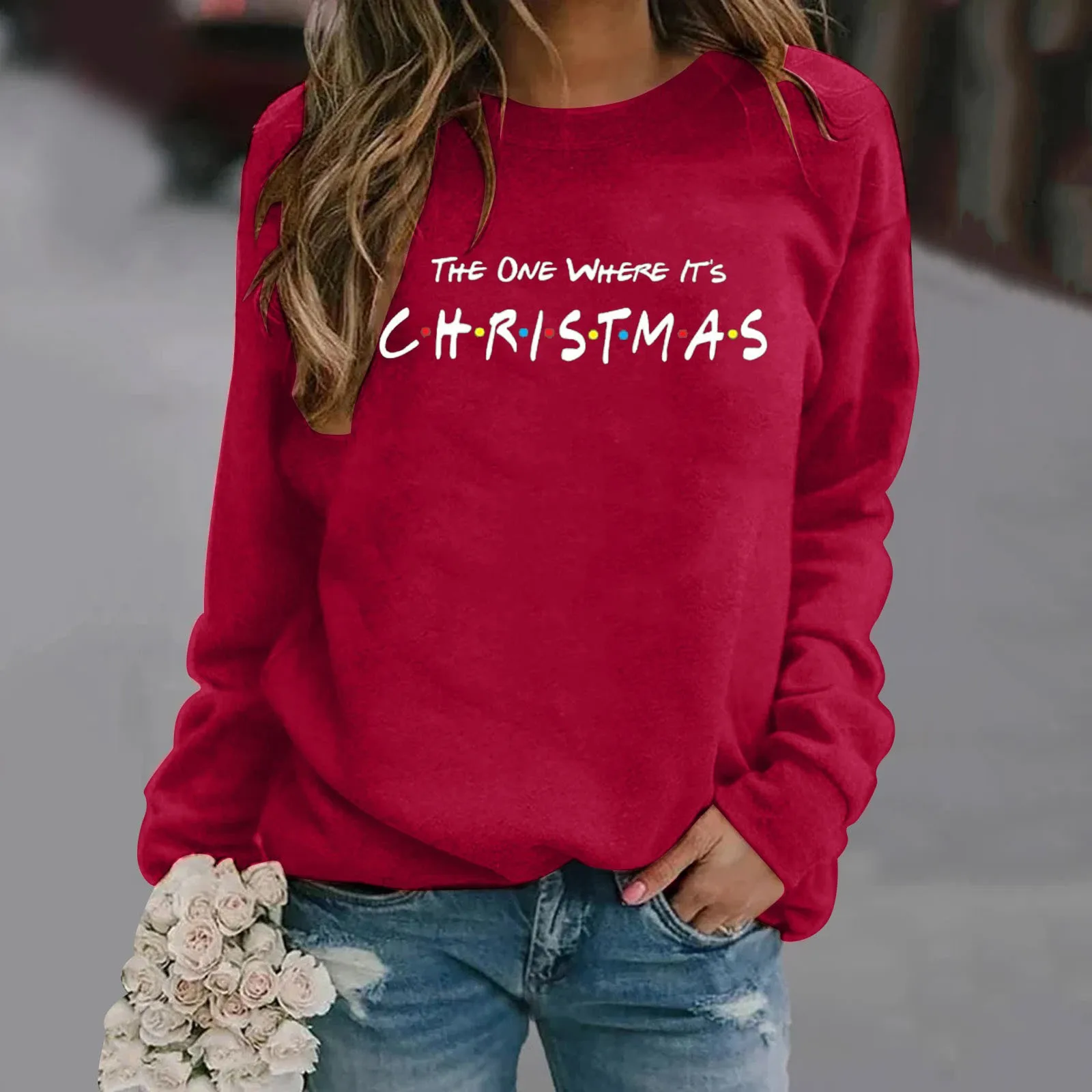 Christmas Long Sleeve Pullovers Tops y2k Letter Print Women Clothing Korean Fashion Autumn Winter Sweatshirt 2023 New T-Shirt
Christmas Long Sleeve Pullovers Tops y2k Letter Print Women Clothing Korean Fashion Autumn Winter Sweatshirt 2023 New T-Shirt