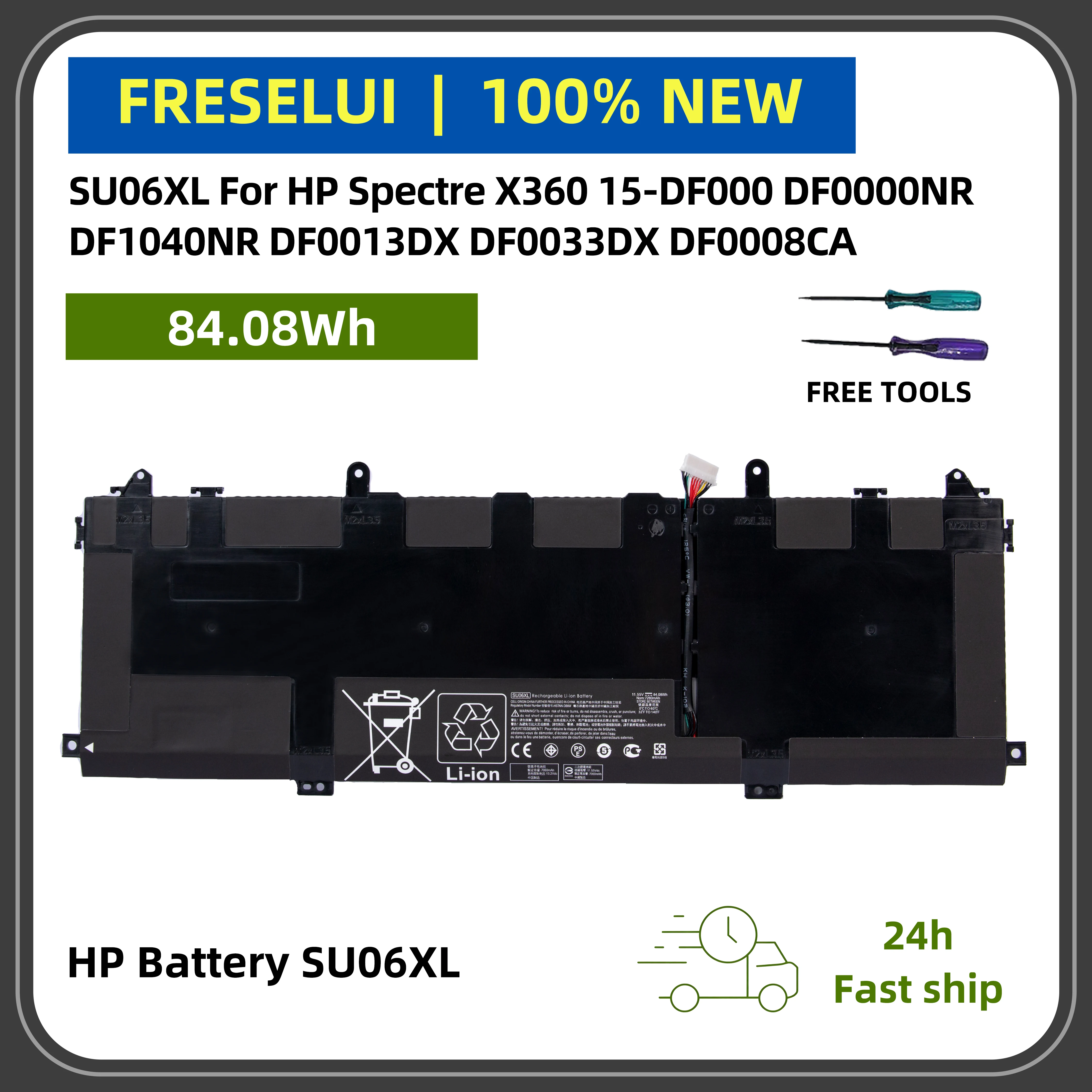 FRLESUI SU06XL High-Performance Battery For HP Spectre X360 15-DF000 DF0000NR DF1040NR DF0013DX DF0033DX DF0008CA
FRLESUI SU06XL High-Performance Battery For HP Spectre X360 15-DF000 DF0000NR DF1040NR DF0013DX DF0033DX DF0008CA