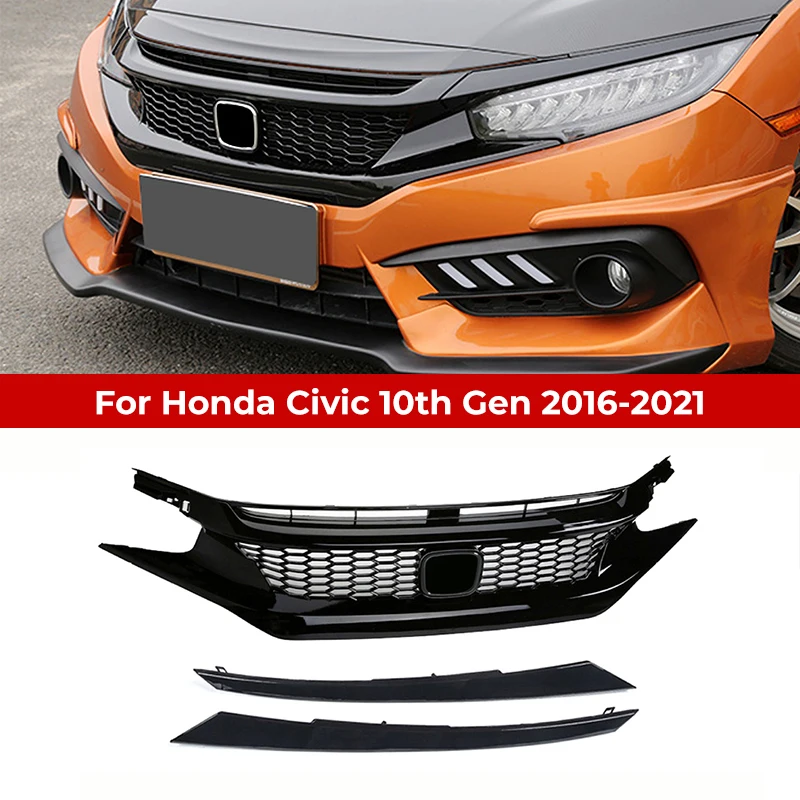 Front Grille Racing Grill Net For Honda Civic 10th Gen 2016-2021 Car Grid Splitter Upper Bumper Hood Mesh Grills Exterior Black
Front Grille Racing Grill Net For Honda Civic 10th Gen 2016-2021 Car Grid Splitter Upper Bumper Hood Mesh Grills Exterior Black