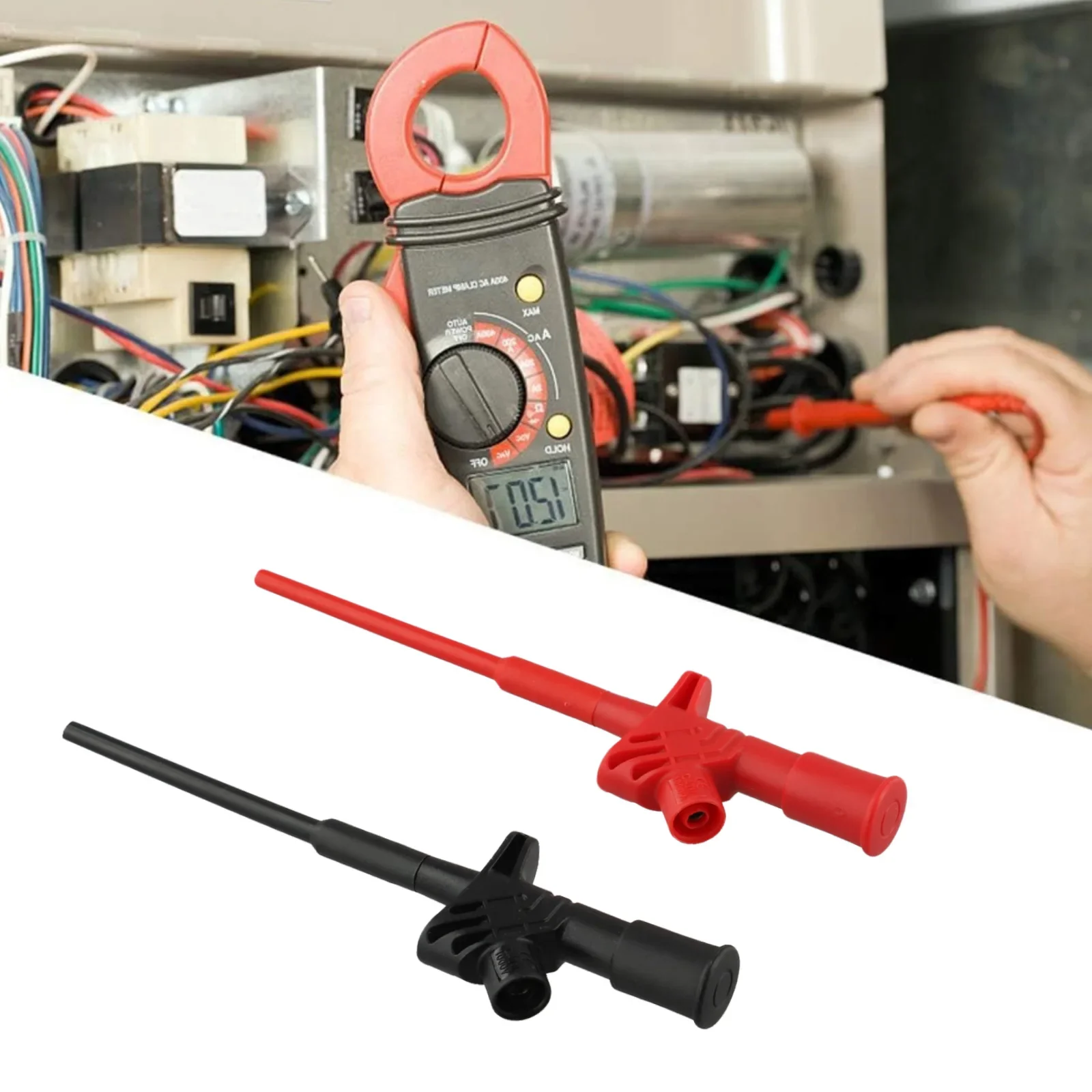 4mm Socket Probes Multimeter Test Probes CAT III 1000V Rated Comfortable Grip Handles Heat Resistant Probes For Clamp Multimeter
4mm Socket Probes Multimeter Test Probes CAT III 1000V Rated Comfortable Grip Handles Heat Resistant Probes For Clamp Multimeter
