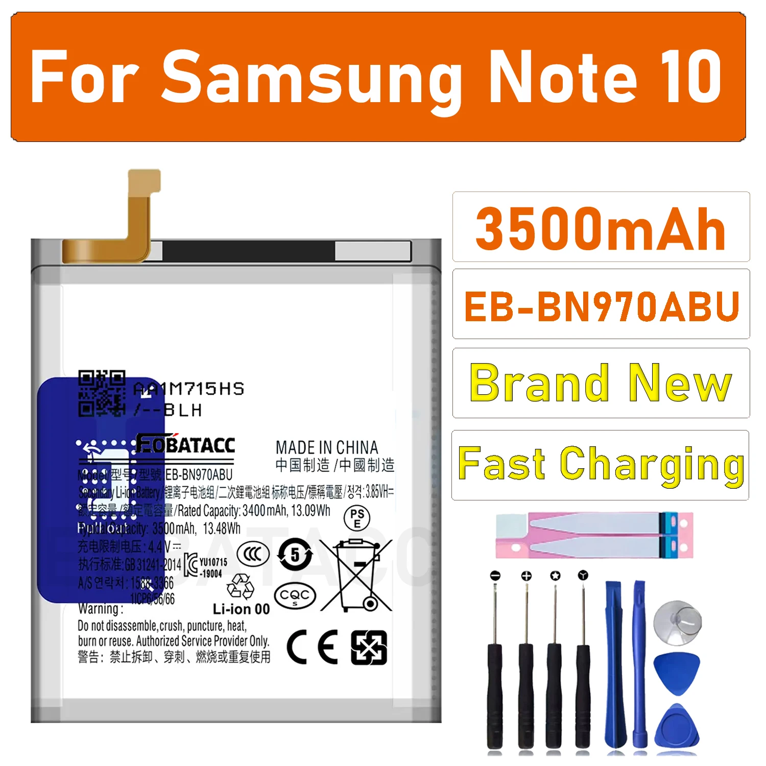 For samsung EB-BN970ABU Replacement 3500mAh Battery For samsung Galaxy Note 10 Batteries
For samsung EB-BN970ABU Replacement 3500mAh Battery For samsung Galaxy Note 10 Batteries
