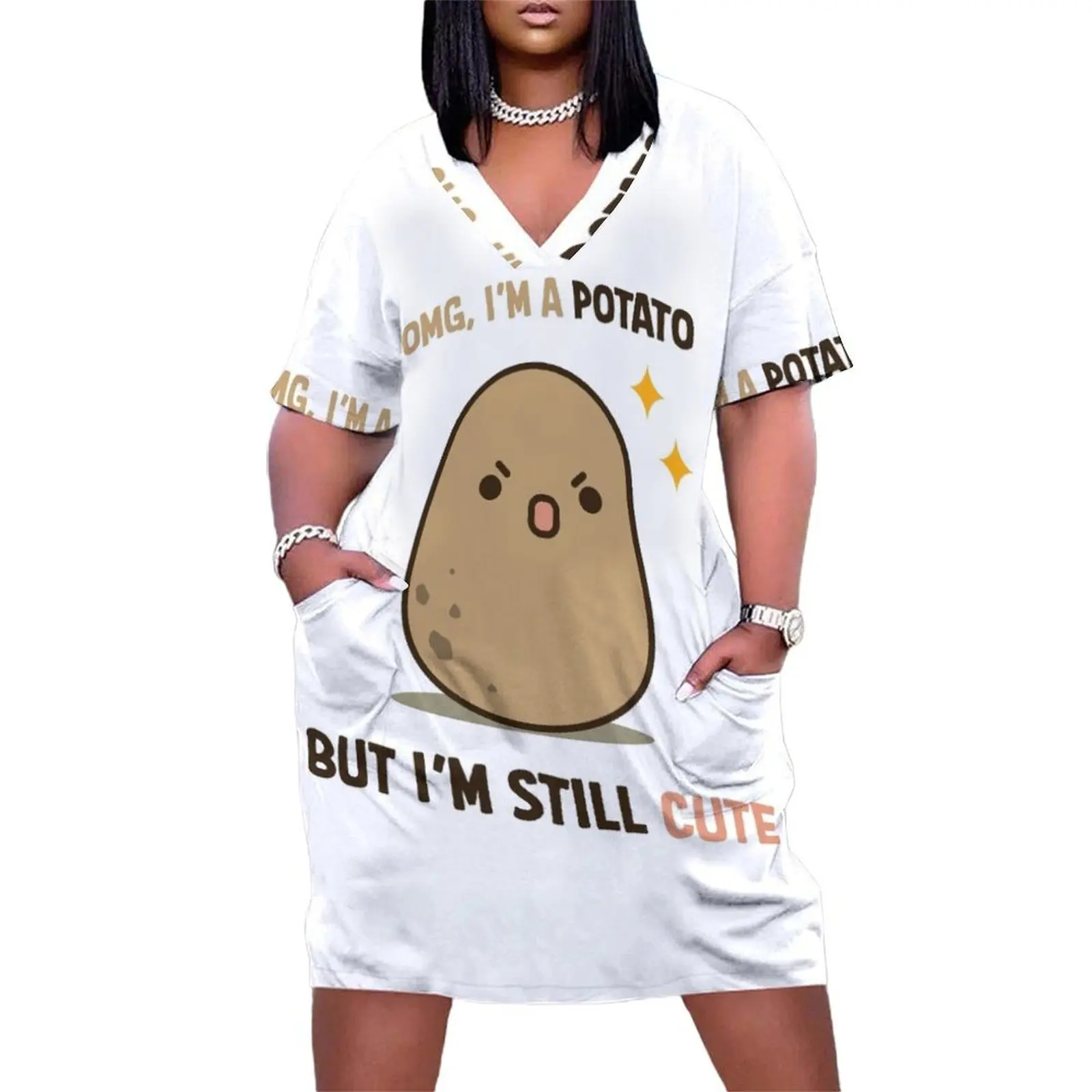 Cute potato is cute Loose Pocket Dress wedding guest dress 2024 elegant party dresses for women 2024
Cute potato is cute Loose Pocket Dress wedding guest dress 2024 elegant party dresses for women 2024