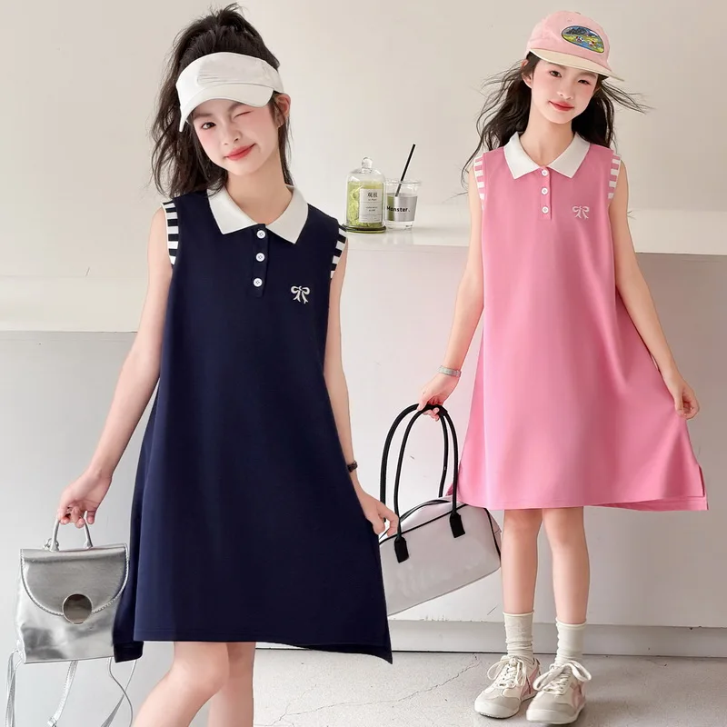 Girls Summer Fashionable Casual Dress Kids Stylish New Style Princess Sleeveless Vest Dresses Super Children's Beautiful Skirt
Girls Summer Fashionable Casual Dress Kids Stylish New Style Princess Sleeveless Vest Dresses Super Children's Beautiful Skirt