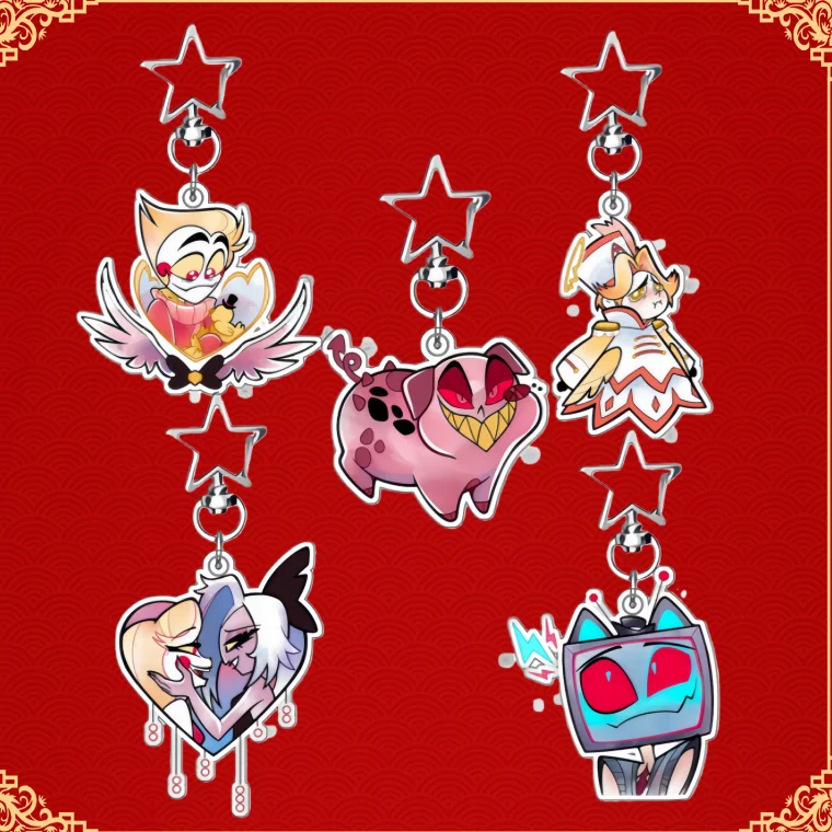 Акриловый брелок 6 см в стиле аниме для Hazbin Hotel: Люцифер, Адам, Чарли, Вокс. Милый кулон-шарм с зажимом-звездочкой. Подарок.
Акриловый брелок 6 см в стиле аниме для Hazbin Hotel: Люцифер, Адам, Чарли, Вокс. Милый кулон-шарм с зажимом-звездочкой. Подарок.