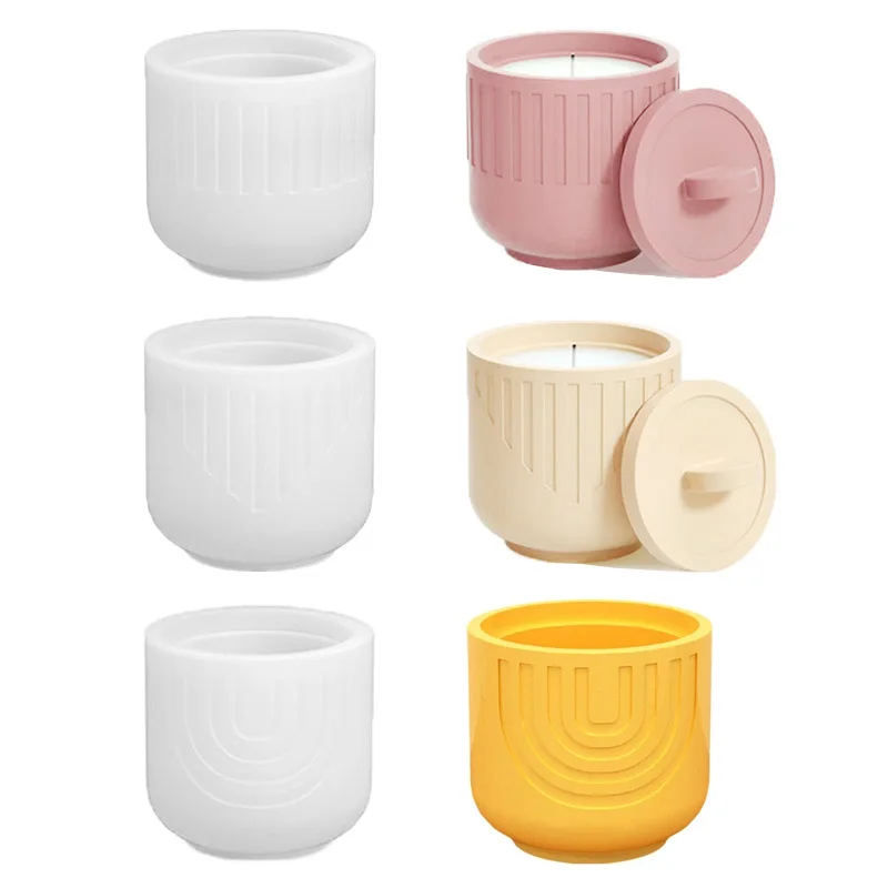 1set Round Striped Jar with Lid Silicone Mold Handmade Elliptical Storage Bowl Resin Candle Mould,Flower Pot Vase Concrete Mold
1set Round Striped Jar with Lid Silicone Mold Handmade Elliptical Storage Bowl Resin Candle Mould,Flower Pot Vase Concrete Mold