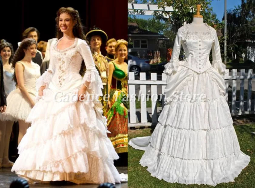 Customized Musical Cosplay costume Victorian white Bridal Dress Masquarade Dress Gown Prom Dresses Evening Gowns 2025
Customized Musical Cosplay costume Victorian white Bridal Dress Masquarade Dress Gown Prom Dresses Evening Gowns 2025