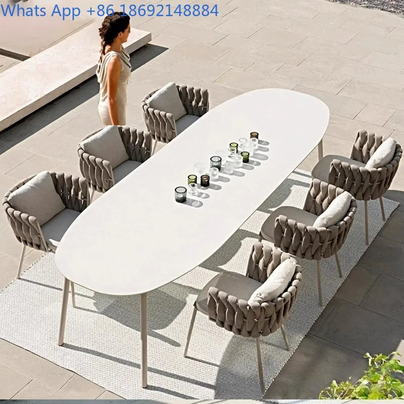 Nordic Outdoor Waterproof Sunscreen Table and Chairs Garden Courtyard Outdoor Hotel Leisure Rattan Table and Chairs
Nordic Outdoor Waterproof Sunscreen Table and Chairs Garden Courtyard Outdoor Hotel Leisure Rattan Table and Chairs