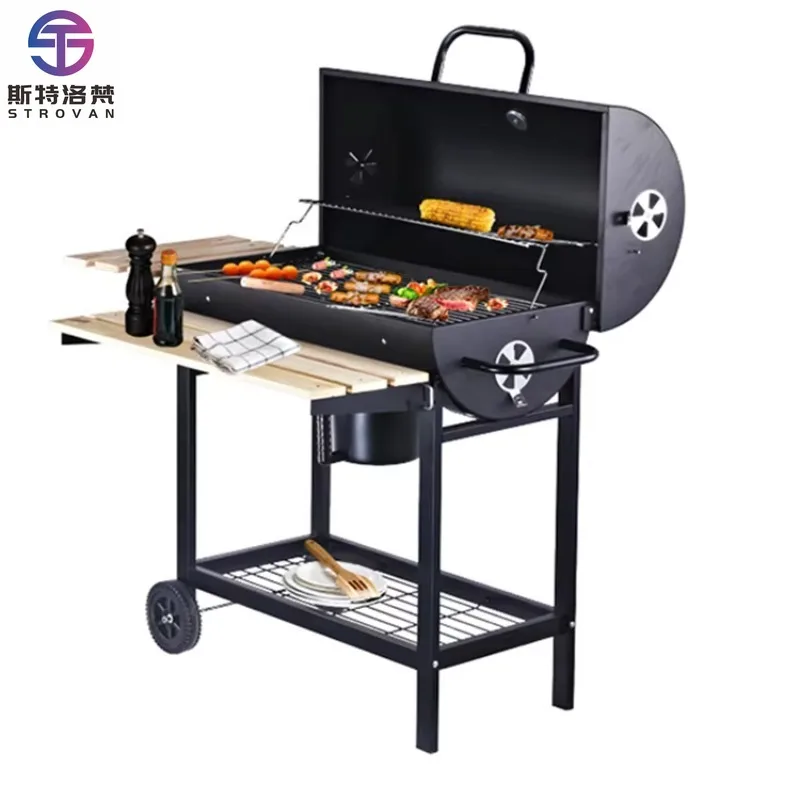 Commercial Portable Outdoor Trolley Charcoal Grill Backyard Party Grill
Commercial Portable Outdoor Trolley Charcoal Grill Backyard Party Grill