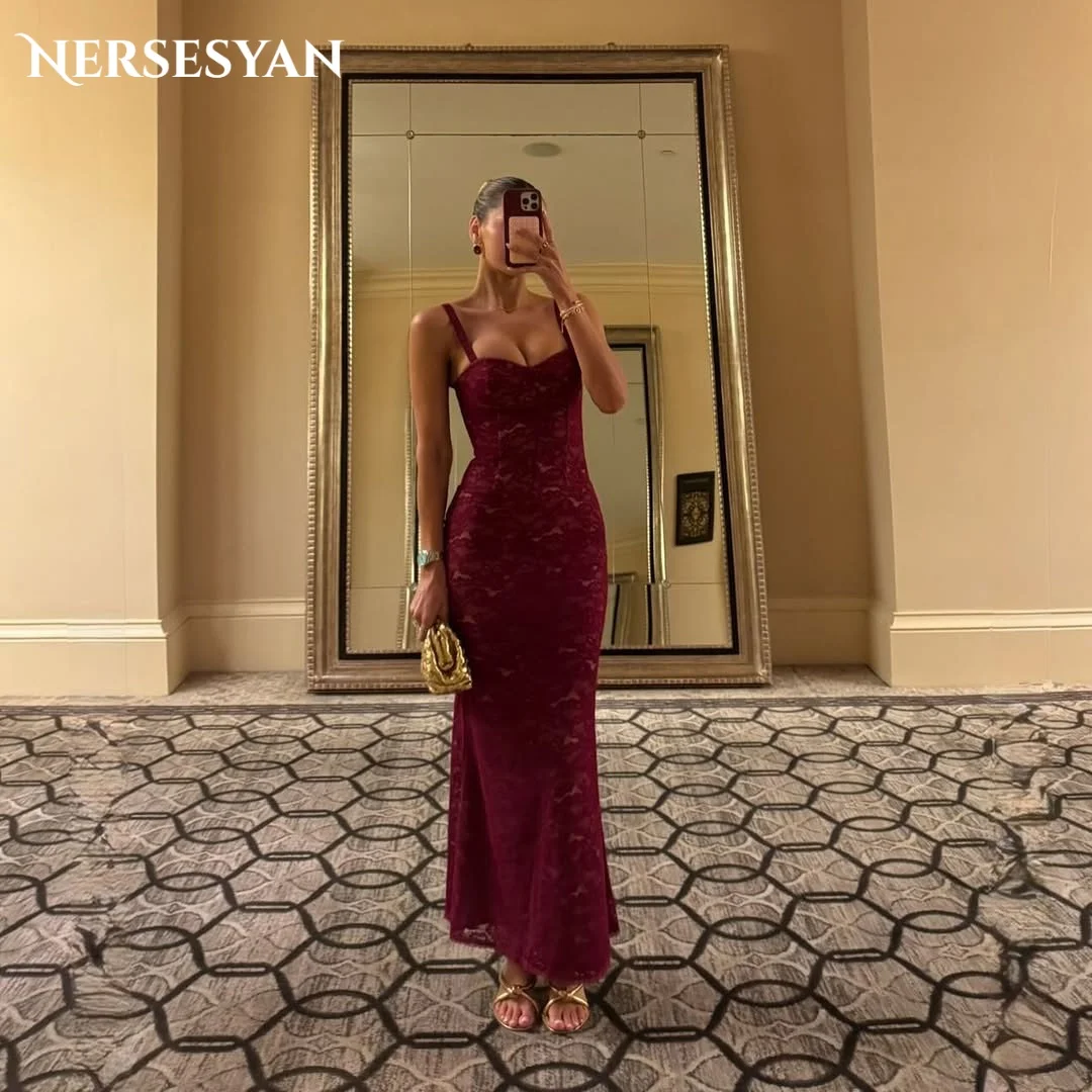 Nersesyan Luxury Red Lace Mermaid Evening Dresses Appliques V Neck Women Formal Dress Bodycon Backless Party Gowns Customized
Nersesyan Luxury Red Lace Mermaid Evening Dresses Appliques V Neck Women Formal Dress Bodycon Backless Party Gowns Customized