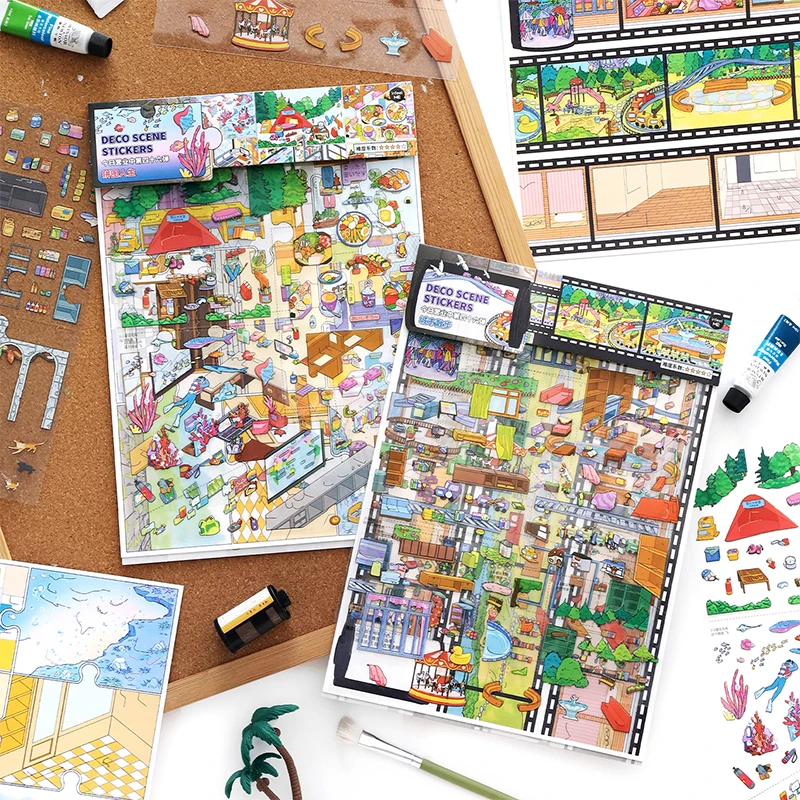 3D Layered Amusement Park Scene Stickers Miniature World Die Cut Stickers For Journal Scrapbooking Planner DIY Decor Crafts
3D Layered Amusement Park Scene Stickers Miniature World Die Cut Stickers For Journal Scrapbooking Planner DIY Decor Crafts