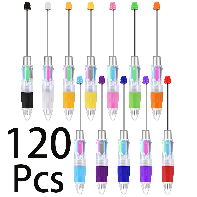 120Pcs 4 in 1 Bead Pens DIY Multi-Color Beaded Ballpoint Pen 4 Colors Ink Rollerball Pen Student School Supplies
120Pcs 4 in 1 Bead Pens DIY Multi-Color Beaded Ballpoint Pen 4 Colors Ink Rollerball Pen Student School Supplies