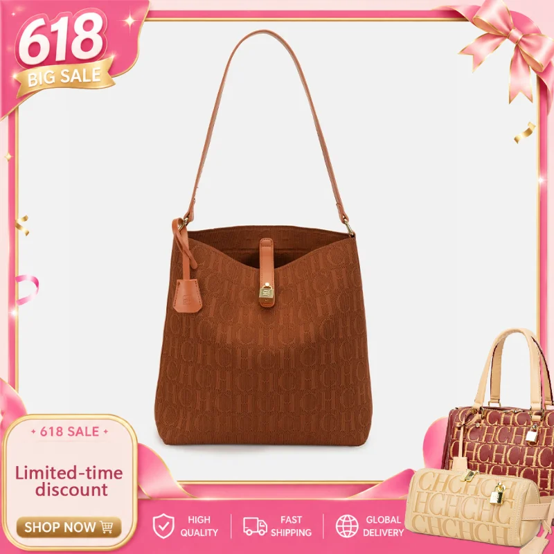 CH Carolina Herrera CH Monogram Bucket Bag Luxury Shoulder Bag Gold Lock Spacious Fashion Handbag Designer
CH Carolina Herrera CH Monogram Bucket Bag Luxury Shoulder Bag Gold Lock Spacious Fashion Handbag Designer