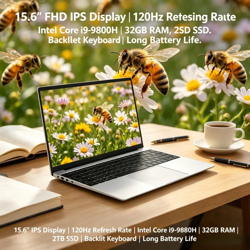 15.6 Inch FHD IPS Notebook 120Hz Screen Intel i9-9880H 32GB RAM 2TB Fast SSD Backlit Keyboard Long Lasting Battery
15.6 Inch FHD IPS Notebook 120Hz Screen Intel i9-9880H 32GB RAM 2TB Fast SSD Backlit Keyboard Long Lasting Battery