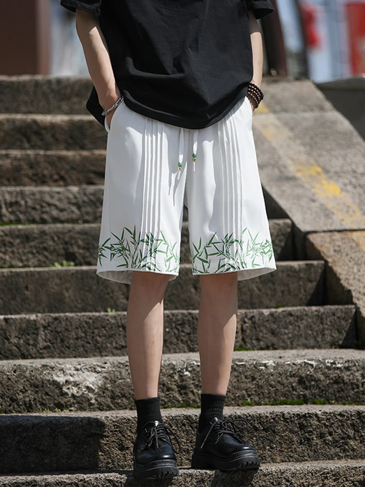 Мужские летние тонкие шорты из ледяного шелка с бамбуковым принтом в китайском стиле, свободные, повседневные, больших размеров, длиной до середины икры, быстросохнущие, прямого кроя
Мужские летние тонкие шорты из ледяного шелка с бамбуковым принтом в китайском стиле, свободные, повседневные, больших размеров, длиной до середины икры, быстросохнущие, прямого кроя