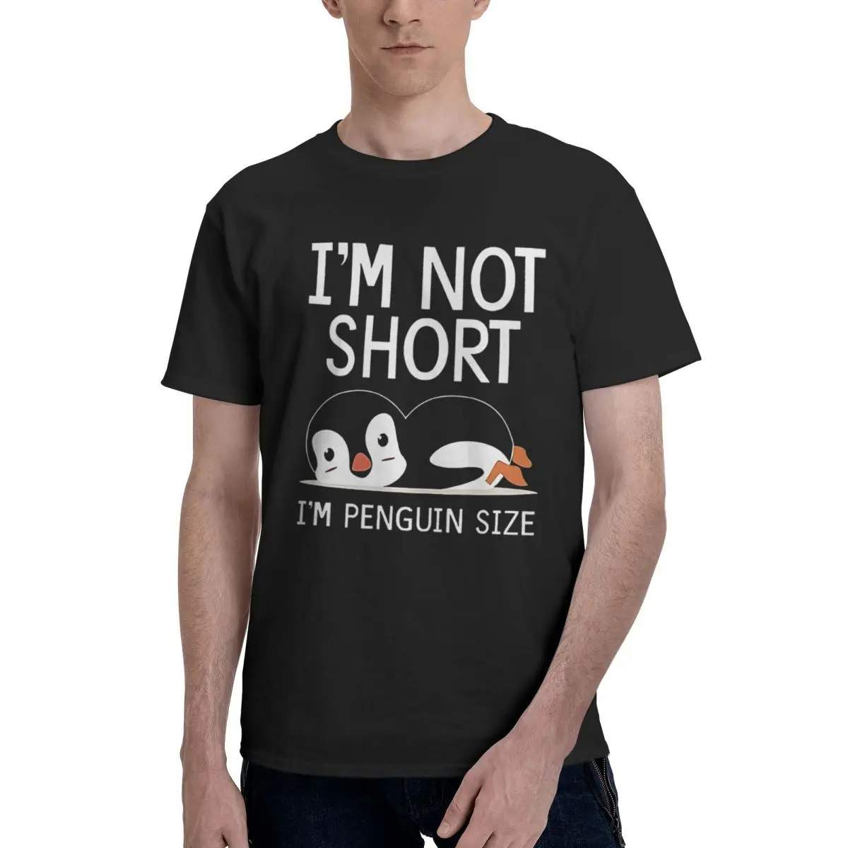 Im Not Short Im PenguinLetter Animals Print 100% хлопок, повседневный дышащий удобный топ, мужская одежда, футболки для мужчин
Im Not Short Im PenguinLetter Animals Print 100% хлопок, повседневный дышащий удобный топ, мужская одежда, футболки для мужчин