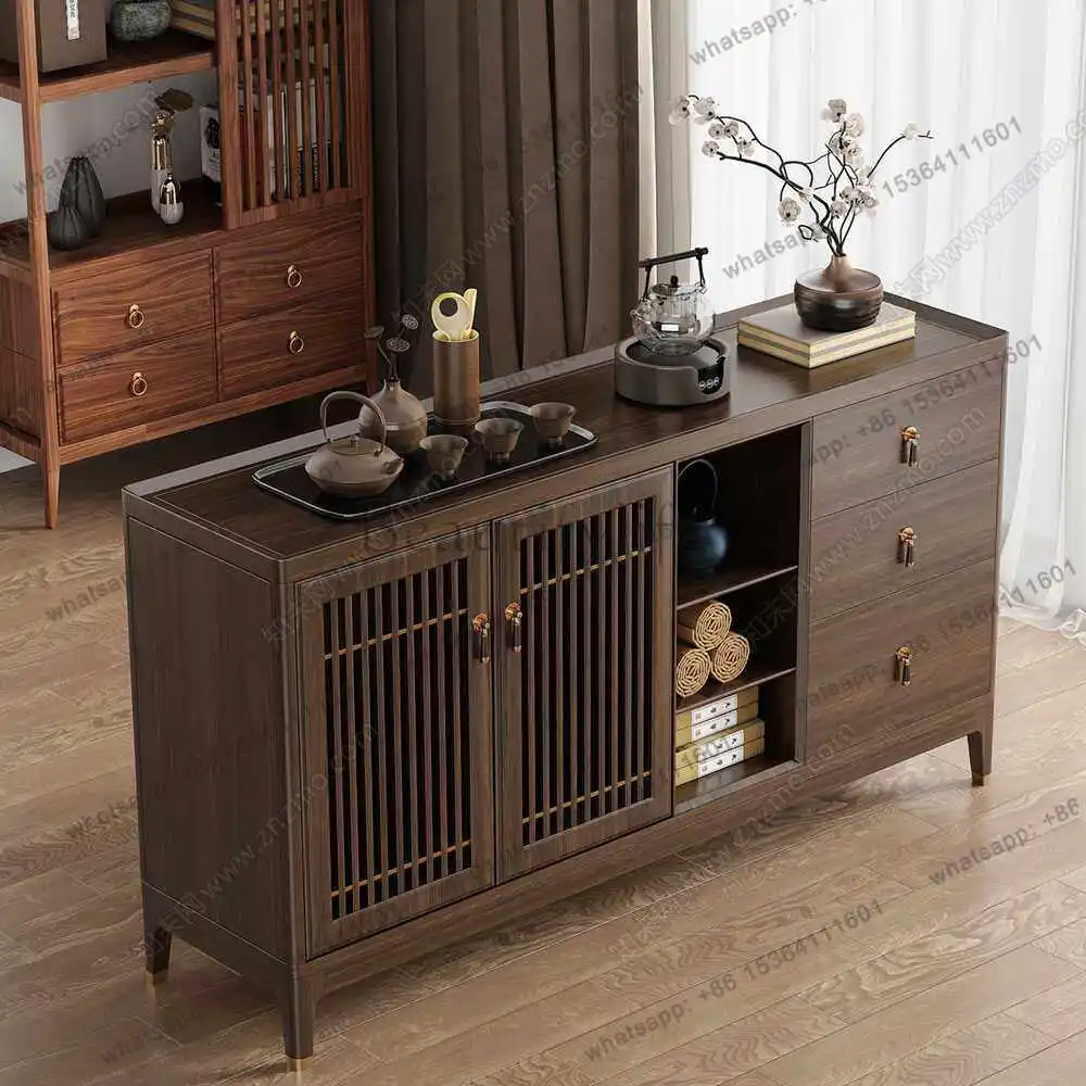 New Chinese-style ebony wood dining side cabinet, high-end storage cabinet against the wall in the entrance
New Chinese-style ebony wood dining side cabinet, high-end storage cabinet against the wall in the entrance