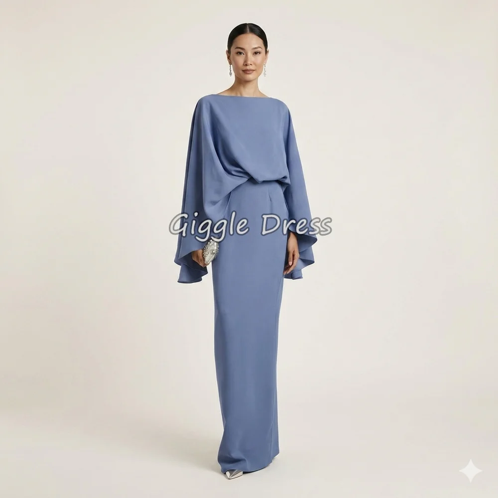 Giggle Crepe Straight O-neck Pleats Floor Length Simple Saudi Evening Dresses For Women 2026 With Long Sleeves Arab Party Gown
Giggle Crepe Straight O-neck Pleats Floor Length Simple Saudi Evening Dresses For Women 2026 With Long Sleeves Arab Party Gown