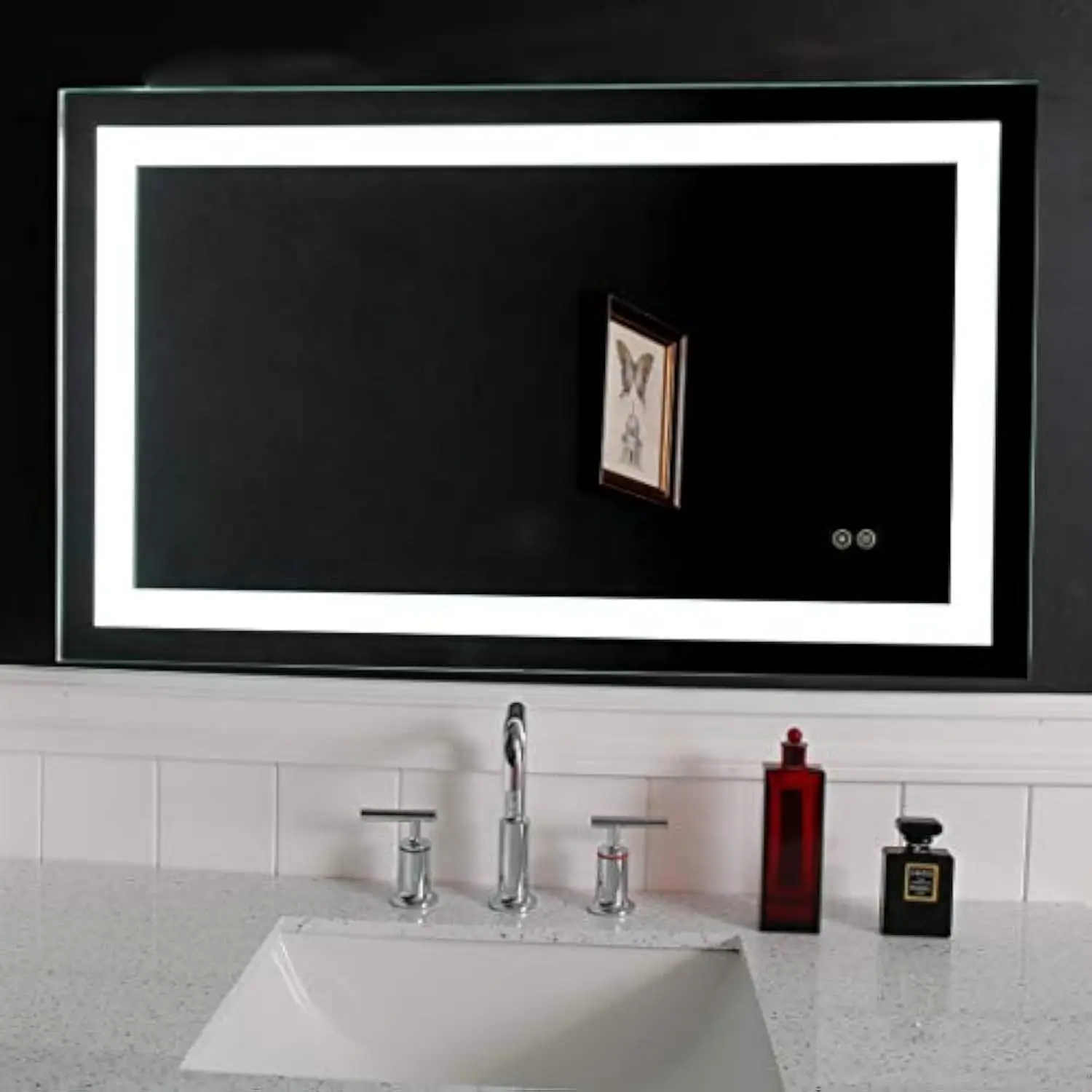 Led Bathroom Mirror, Wall Mounted Vanity Mirror with Defogger and Dimmable Touch Switch, 6500K High Lumen Led Vanity Mirror, Ve
Led Bathroom Mirror, Wall Mounted Vanity Mirror with Defogger and Dimmable Touch Switch, 6500K High Lumen Led Vanity Mirror, Ve