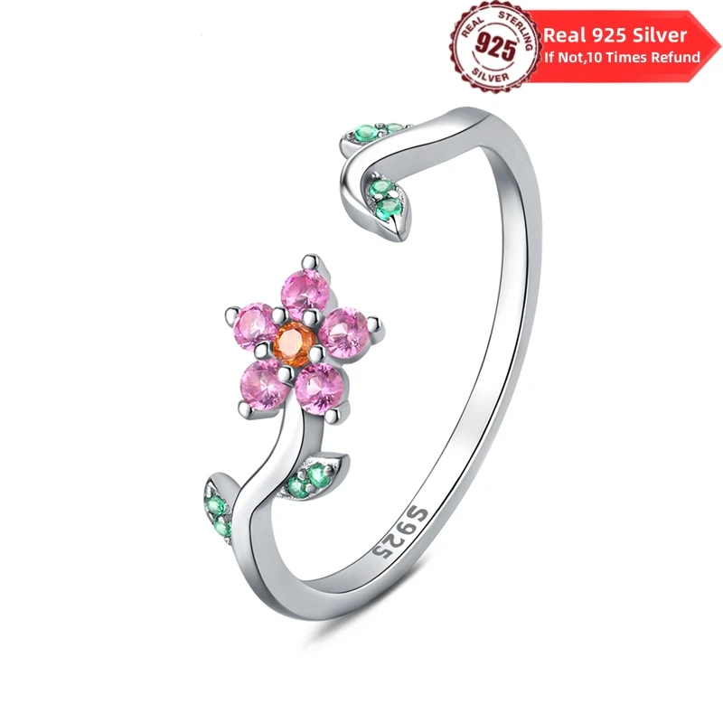 100% 925 Sterling Silver Rings For Women Original spring Flowers Heart Engagement Wedding Pink zircon Ring Luxury Jewelry
100% 925 Sterling Silver Rings For Women Original spring Flowers Heart Engagement Wedding Pink zircon Ring Luxury Jewelry