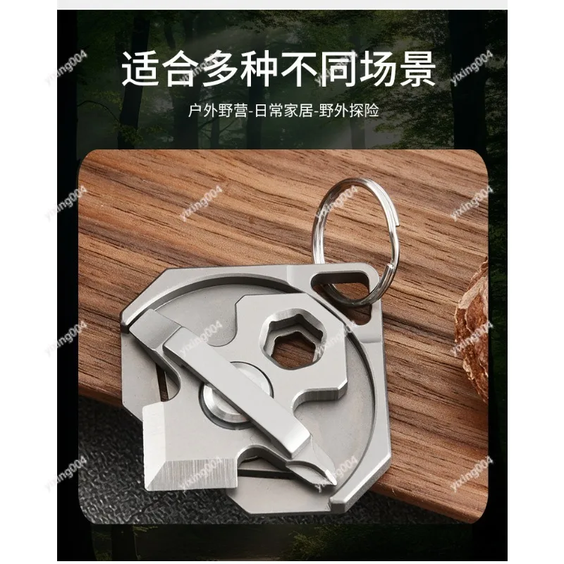 Titanium Alloy Portable Multi Tool Outdoor Screwdriver Wrench Emergency Keychain Pendant
Titanium Alloy Portable Multi Tool Outdoor Screwdriver Wrench Emergency Keychain Pendant