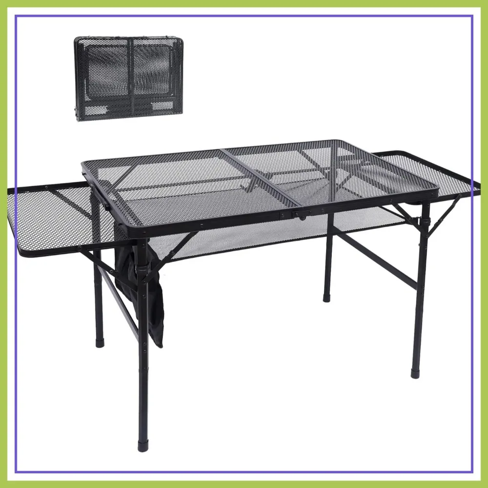 Folding Grill Table, Camping Table with Adjustable Height & Width, Mesh Net, Carry Handle, Outdoor Portable
Folding Grill Table, Camping Table with Adjustable Height & Width, Mesh Net, Carry Handle, Outdoor Portable