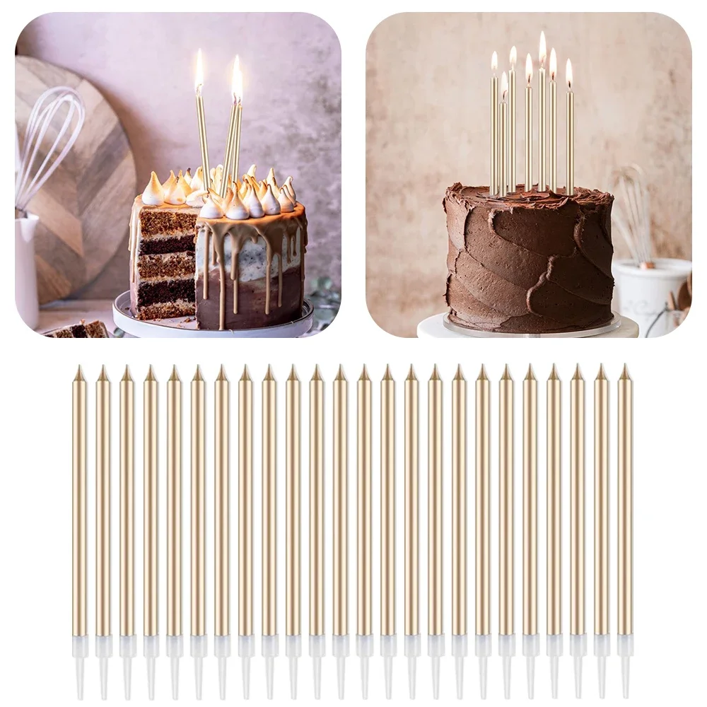 24Pcs/12PCS Champagne Gold Candles Cake Topper for Birthday Wedding Party DIY Decoration Supply Cake Decoration
24Pcs/12PCS Champagne Gold Candles Cake Topper for Birthday Wedding Party DIY Decoration Supply Cake Decoration