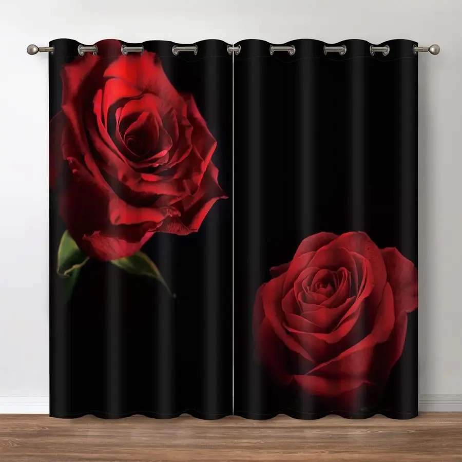 Red Rose Floral Blackout Curtains Romantic Black Red Roses Flower Theme Print Drapes Decor Home Apartment Bedroom Living Room Da
Red Rose Floral Blackout Curtains Romantic Black Red Roses Flower Theme Print Drapes Decor Home Apartment Bedroom Living Room Da