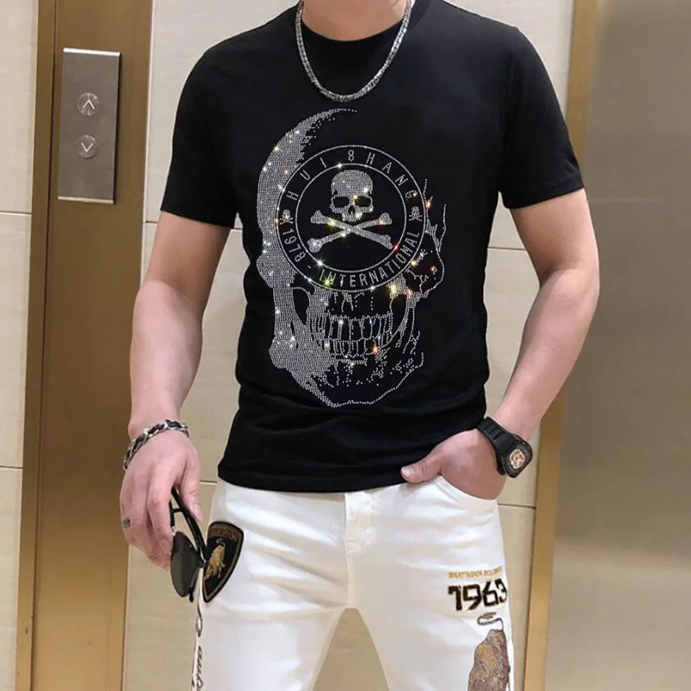 Rhinestones Summer Luxury Brand Men T-Shirts Cotton Bear Design Rhinestones T Shirt Hip Hop High Quality men's Tee
Rhinestones Summer Luxury Brand Men T-Shirts Cotton Bear Design Rhinestones T Shirt Hip Hop High Quality men's Tee