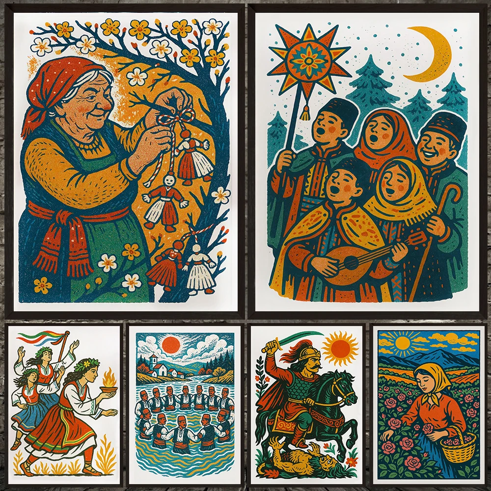 Vintage Slavic Folk Art Poster And Print,Gnome,Farmer,Rose Picker,Pagan God,Traditional Ukrainian Dress Wall Art Canvas Print
Vintage Slavic Folk Art Poster And Print,Gnome,Farmer,Rose Picker,Pagan God,Traditional Ukrainian Dress Wall Art Canvas Print