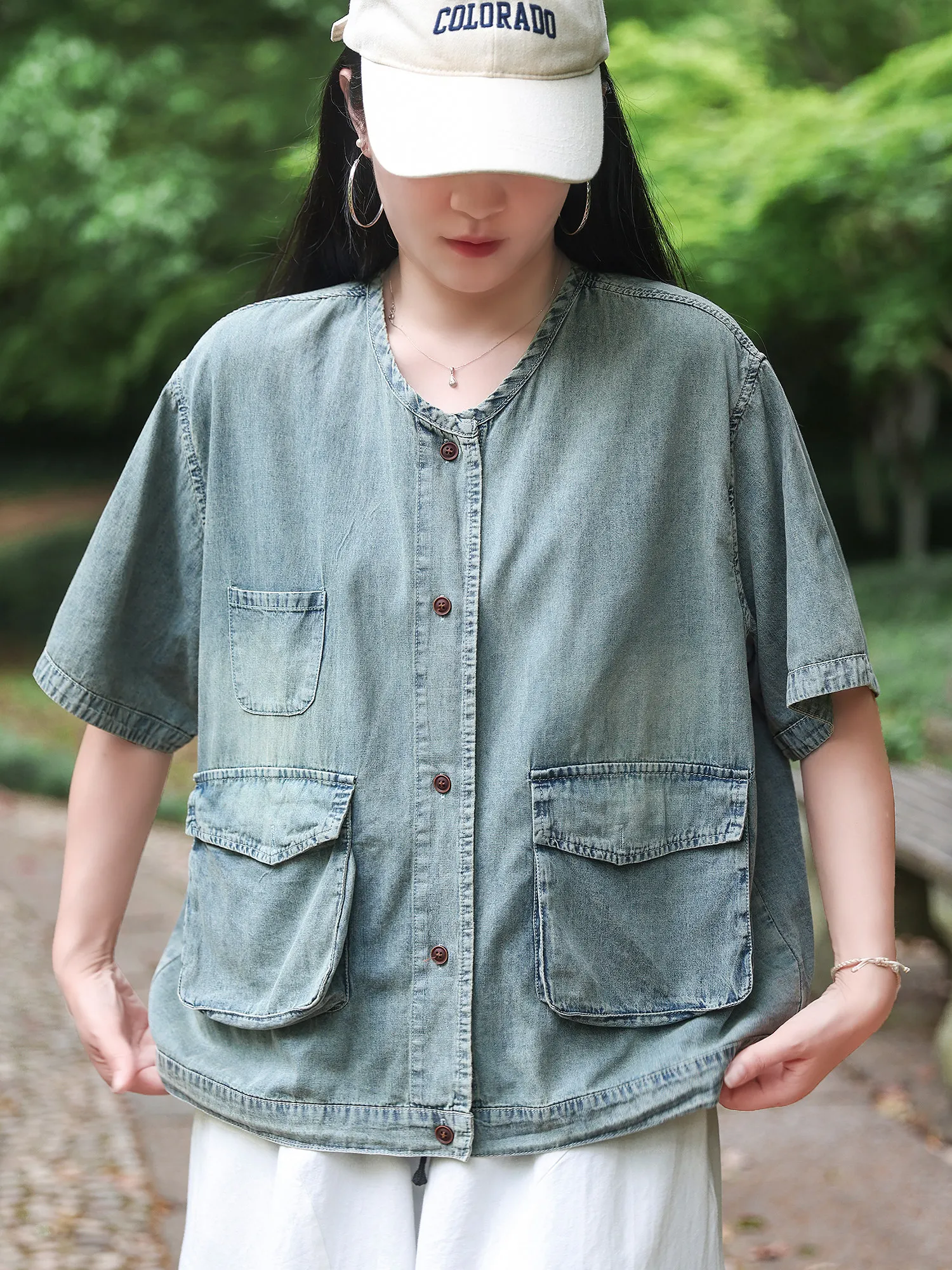 Spring/Summer New Women's Cowboy T-shirt Commuter Oversized Casual Top
Spring/Summer New Women's Cowboy T-shirt Commuter Oversized Casual Top