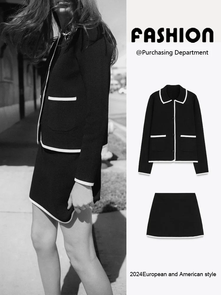 Spring New Arrival Women's Long Sve Turn-down Collar Jaet High Waist Skirt Two-piece Set Faionable Ladies Outfit
Spring New Arrival Women's Long Sve Turn-down Collar Jaet High Waist Skirt Two-piece Set Faionable Ladies Outfit