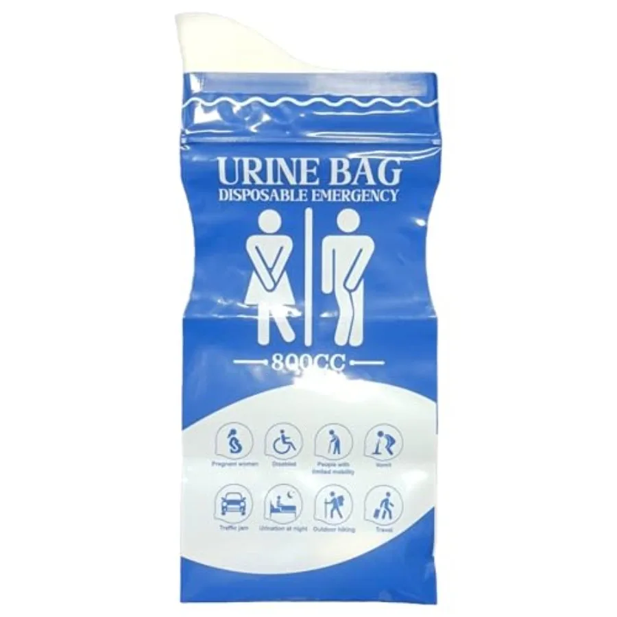Disposable Urine Bag, 800ML Emergency Portable Urinal Bag and Vomit Bags, Unisex Urinal Bag for Camping, Traffic Jams, 12 PCS P
Disposable Urine Bag, 800ML Emergency Portable Urinal Bag and Vomit Bags, Unisex Urinal Bag for Camping, Traffic Jams, 12 PCS P