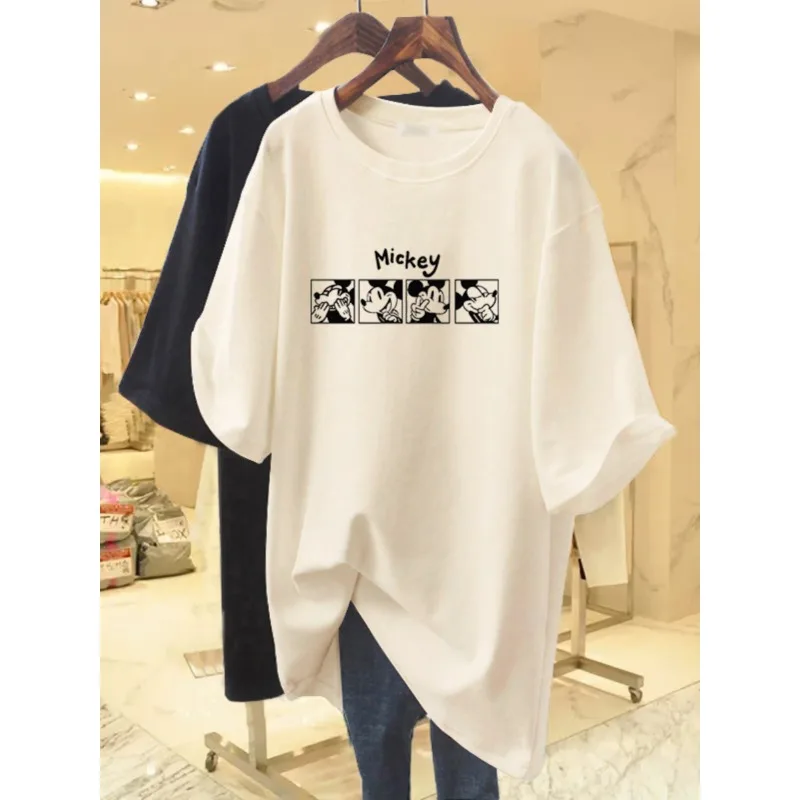 Women's Streetwear Style Apricot Mickey Cartoon Print Summer New Mid-Length Hip-Length Lightweight Cotton Loose Short Sleeve Top
Women's Streetwear Style Apricot Mickey Cartoon Print Summer New Mid-Length Hip-Length Lightweight Cotton Loose Short Sleeve Top