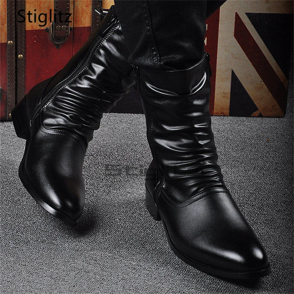 Мужские черные кожаные мотоциклетные ботинки, высокие ботинки в британском стиле, осенне-зимние рабочие ботильоны, мужская обувь на молнии с круглым носком
Мужские черные кожаные мотоциклетные ботинки, высокие ботинки в британском стиле, осенне-зимние рабочие ботильоны, мужская обувь на молнии с круглым носком